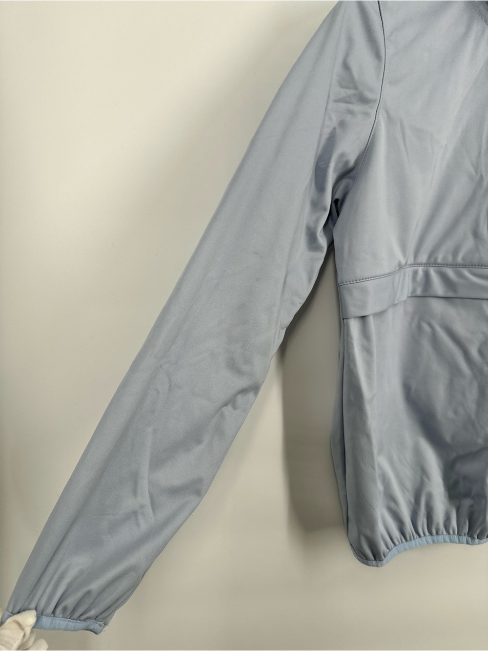 NEW BALANCE Women Windbreaker Pullover Hooded Jacket Light Blue - Picture 6 of 13